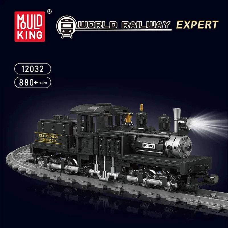 Model Kit Locomotive - Mould King Shay-Type Steam Locomotive Building