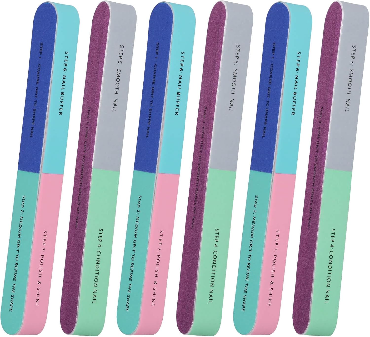 Sanding Stick Set - 1/5Pcs Nail File Seven Sided Polishing
