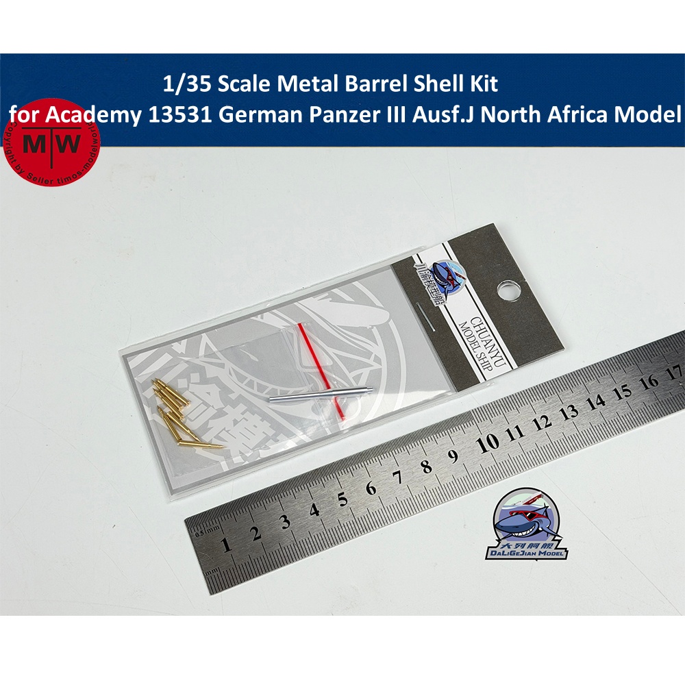 Model Kit Academy - 1/35 Scale Metal Barrel Shell Kit