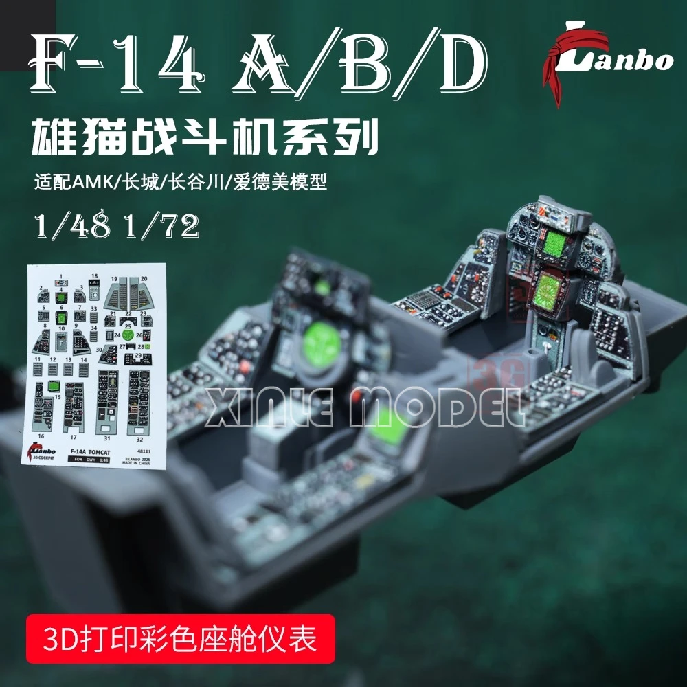 Model Kit Academy - Lanbo 3D color cockpit instrument F-14A/B/D
