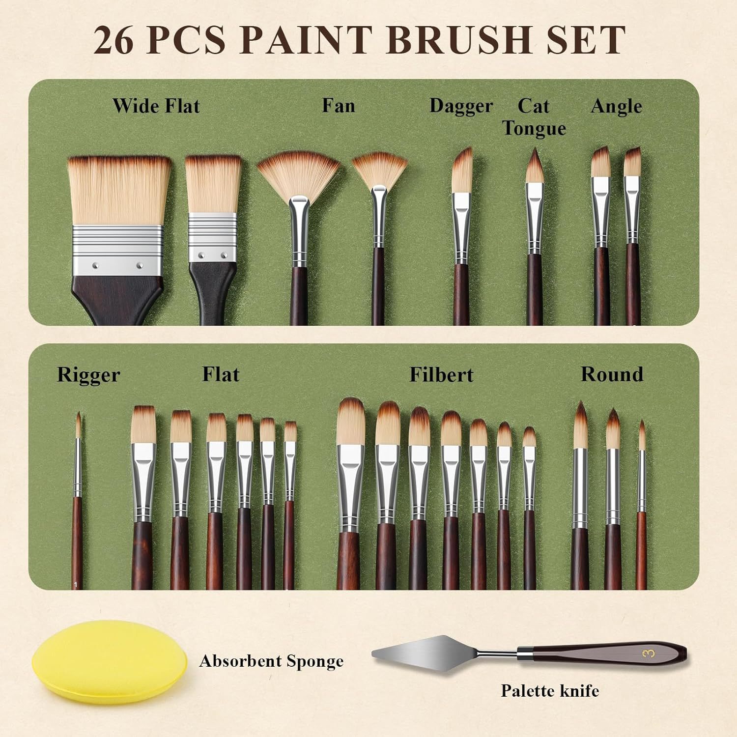 BOMEIJIA 26pcs Nylon Brush Set - Model Kit Acrylic Paint ulasan dan harga