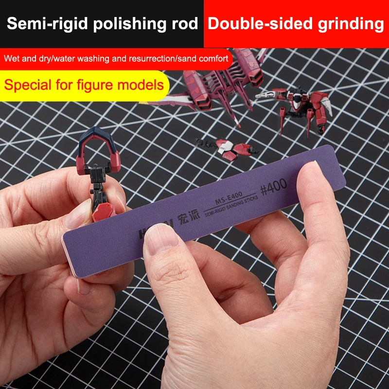 6Pcs MS-E400-1500 Semi-rigid S - Sanding Stick Set ulasan dan harga
