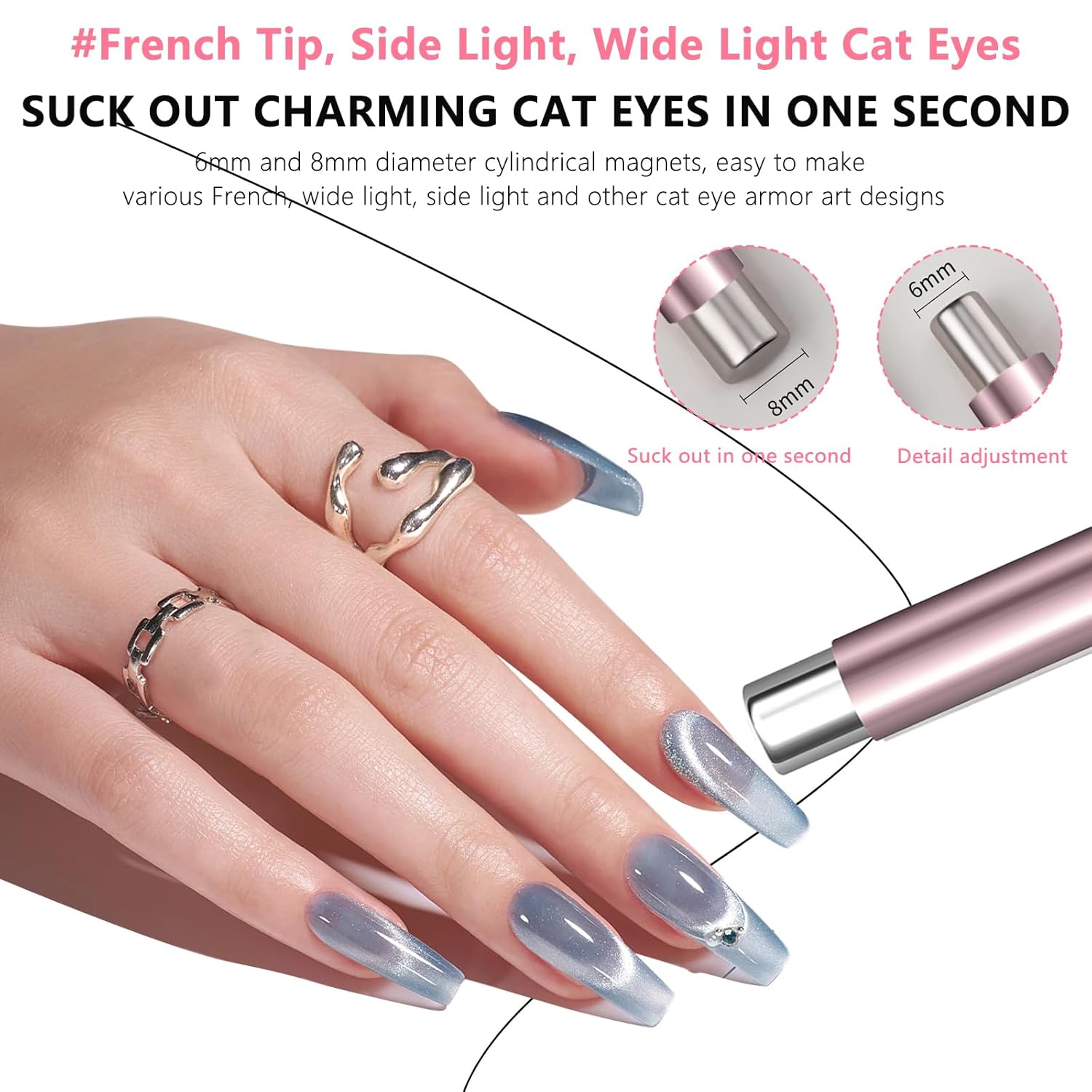 1/2Pcs Nail Cat Eye Magnetic B - Sanding Stick Set ulasan dan harga