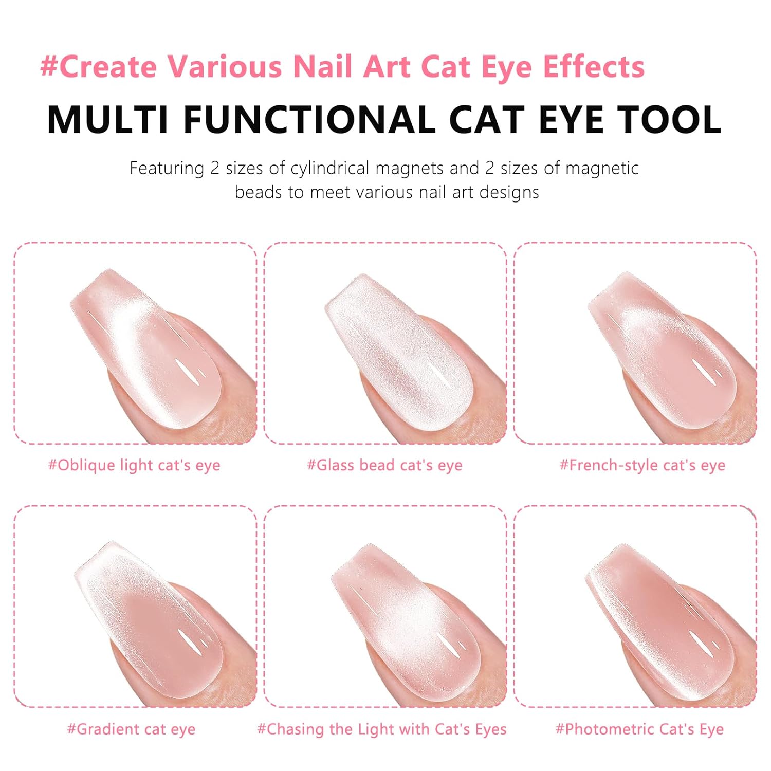 1/2Pcs Nail Cat Eye Magnetic B - Sanding Stick Set ulasan dan harga