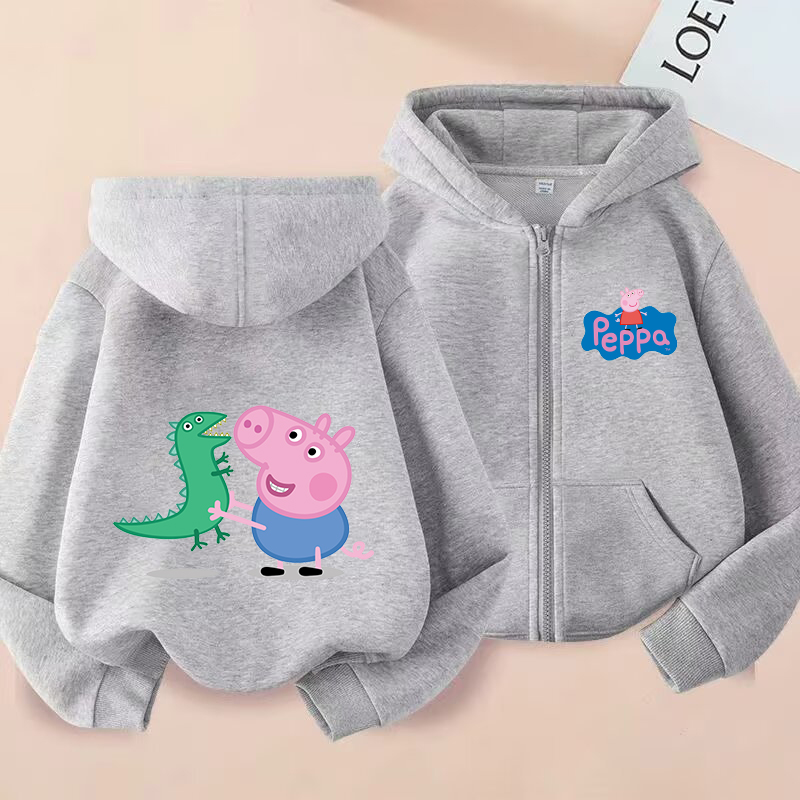 Peppa Pigs Kids Zipper Hoodies - Model Kit Varnish ulasan dan harga