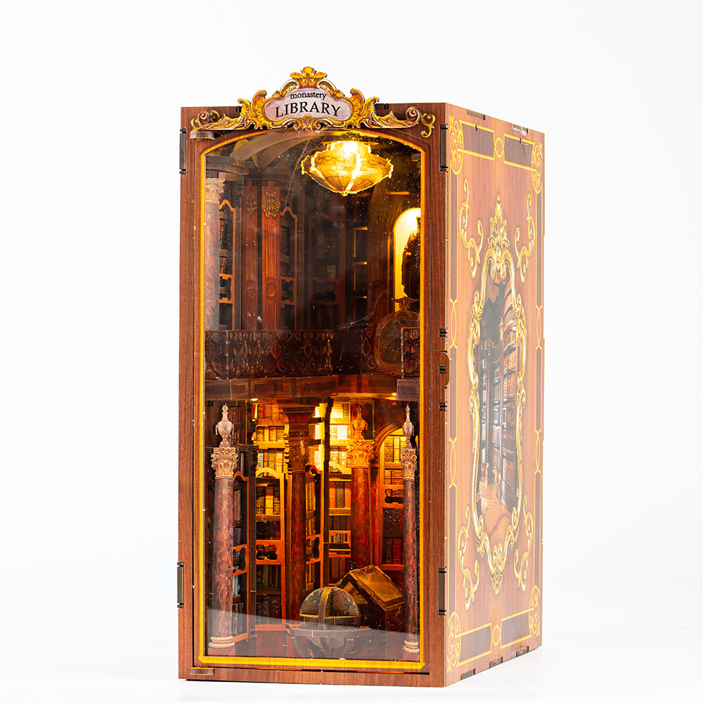 DIY Wooden Book Nook Shelf Ins - Model Kit Glue ulasan dan harga
