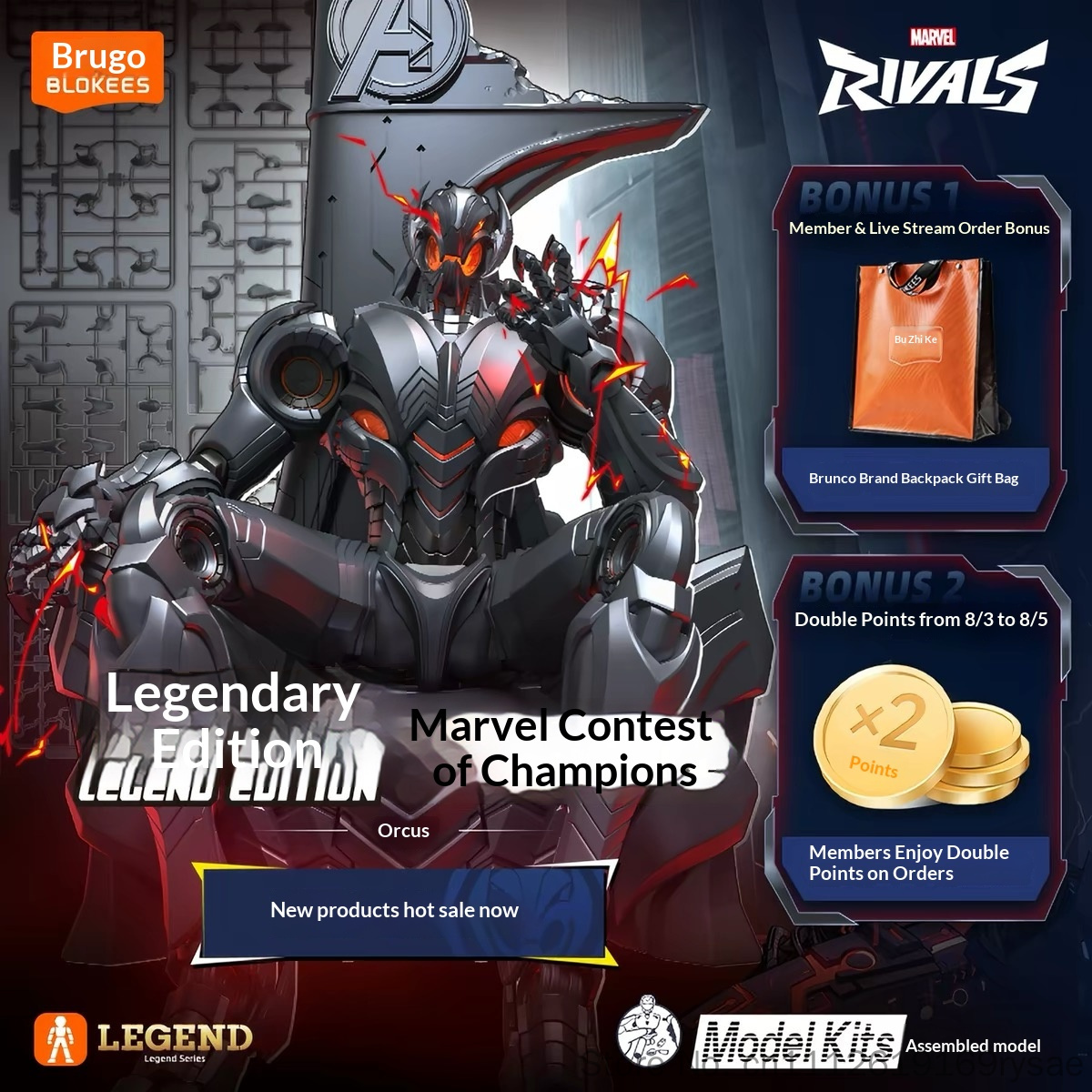Blokees Genuine New Marvel Riv - Model Kit Ultron ulasan dan harga