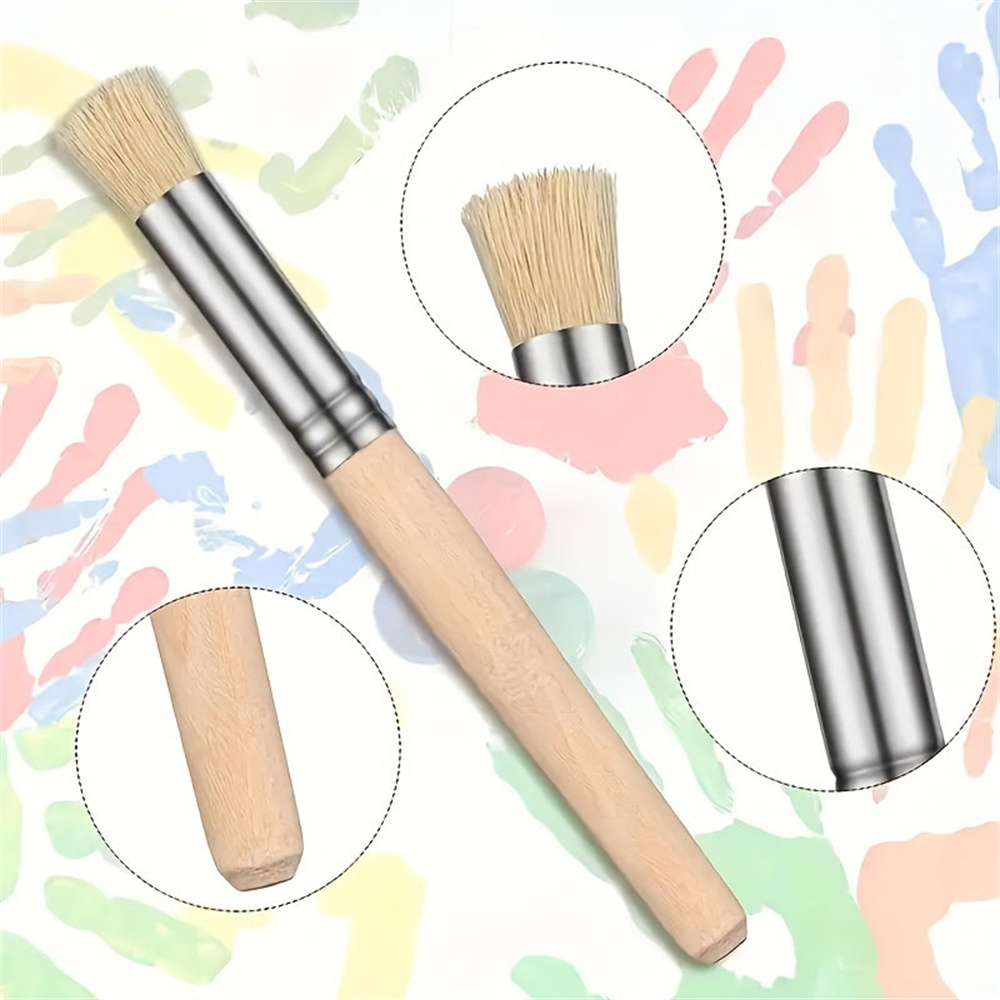 6/12/18pcs Stencil Paint Brush - Model Kit Acrylic Paint ulasan dan harga