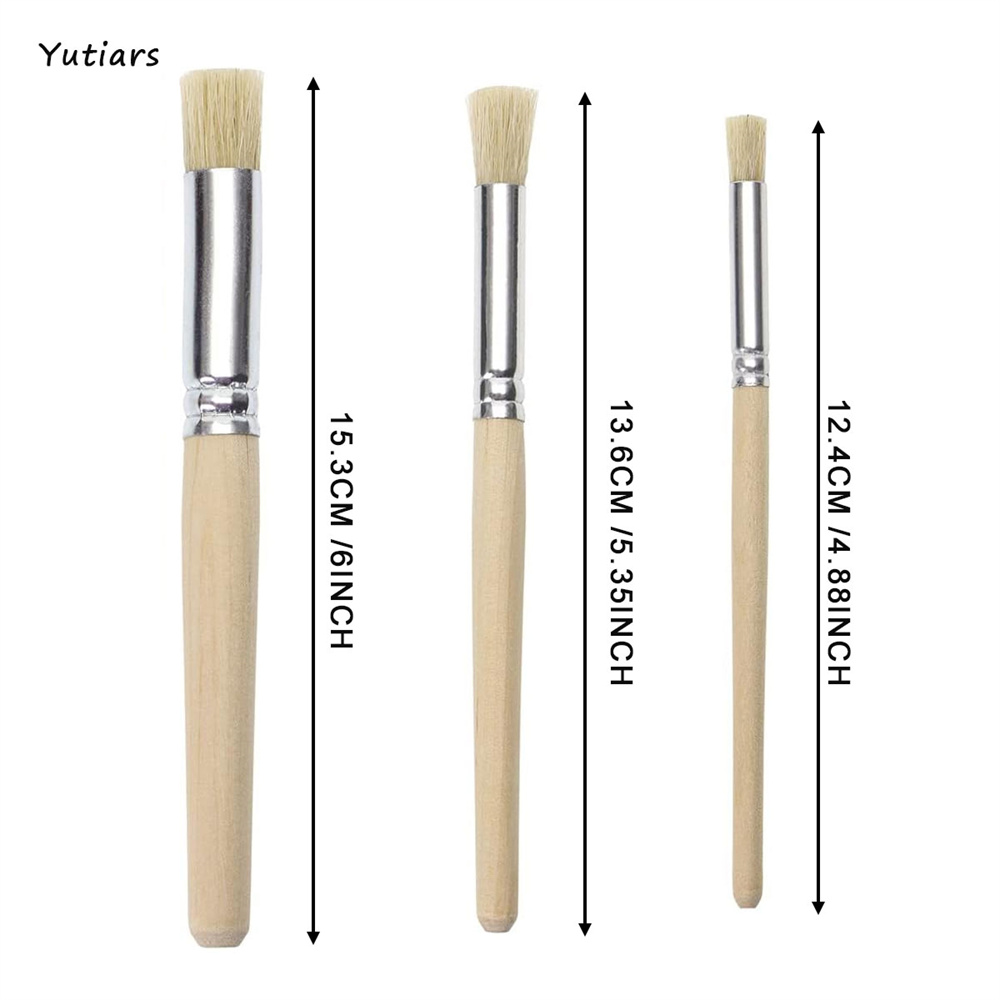 6/12/18pcs Stencil Paint Brush - Model Kit Acrylic Paint ulasan dan harga