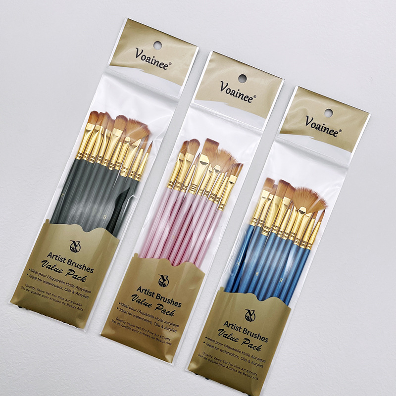 10pcs/set Nylon Hair Wooden Ha - Model Kit Acrylic Paint ulasan dan harga