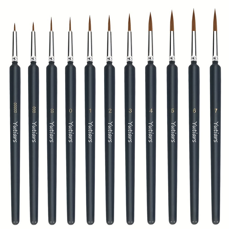 11/22pcs Miniature Paint Brush - Model Kit Acrylic Paint ulasan dan harga