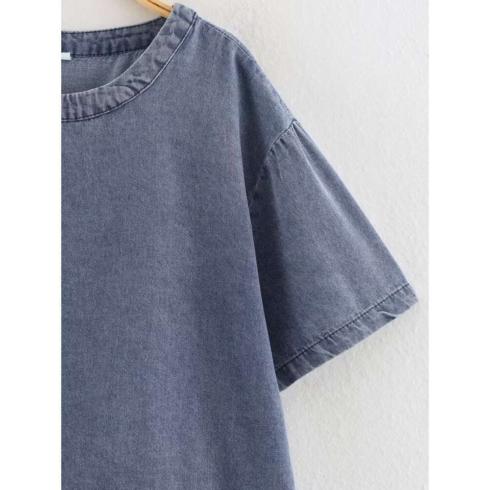 Women Vintage Denim Pant Sets  - Wash Effect Set ulasan dan harga
