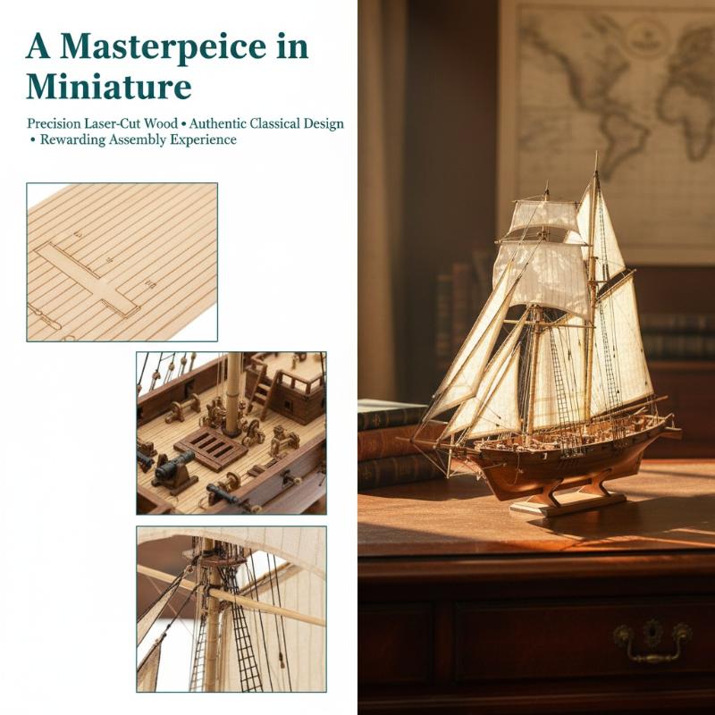 Wooden Ship Model Kit - DIY Sa - Model Kit Lucario ulasan dan harga