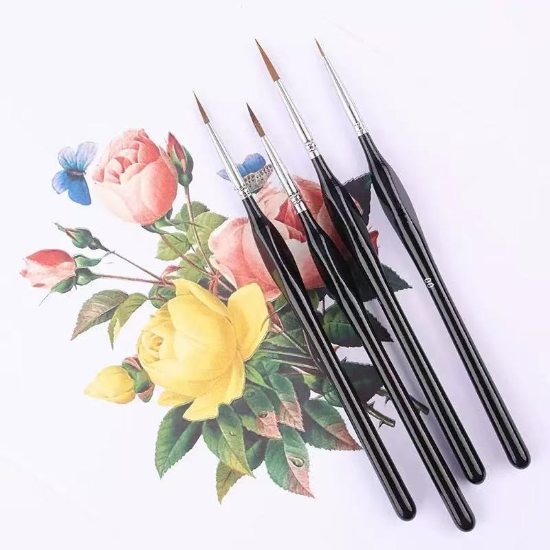 11PCS Black Sable Hair Fine Pa - Model Kit Acrylic Paint ulasan dan harga