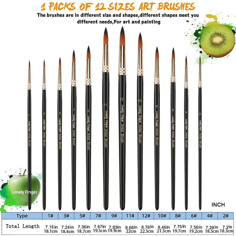 12/24/48pcs Paint Brushes Set  - Model Kit Acrylic Paint ulasan dan harga