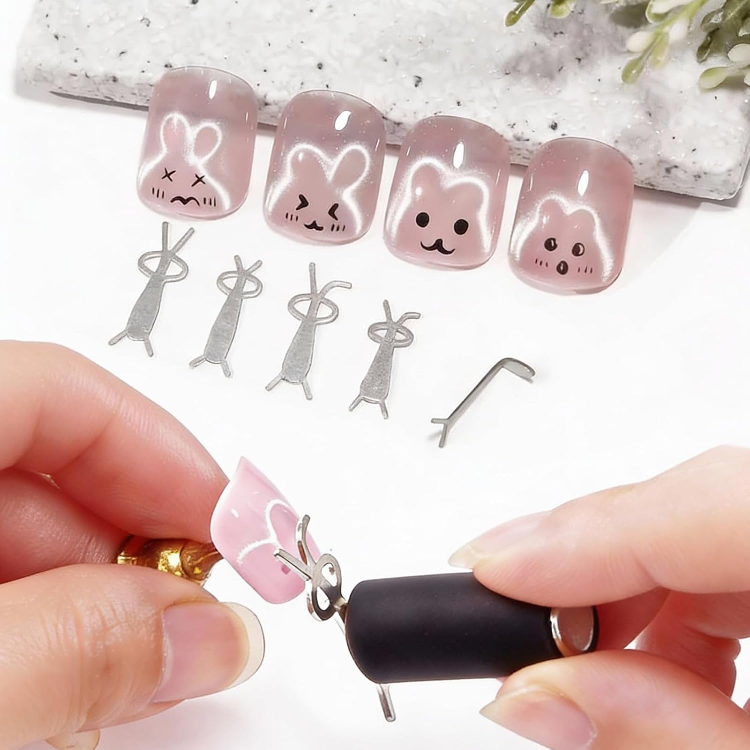 10Pcs Cat Eye Nail Magnet Set  - Sanding Stick Set ulasan dan harga