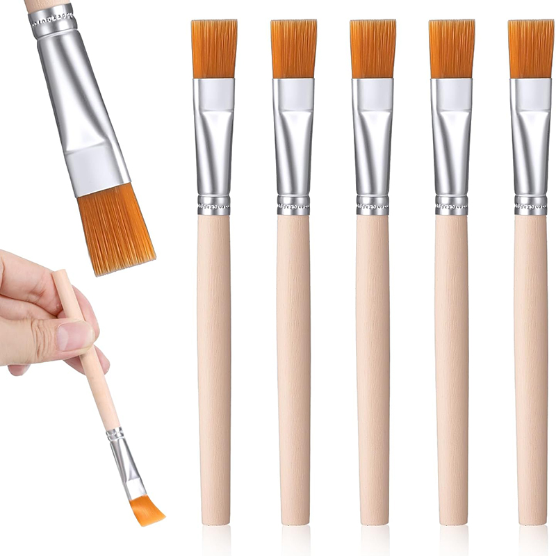 5Pcs Wooden Handle Small Paint - Model Kit Acrylic Paint ulasan dan harga
