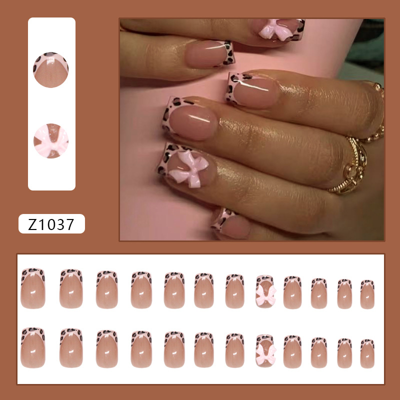 Pink Leopard Print French Tip  - Sanding Stick Set ulasan dan harga