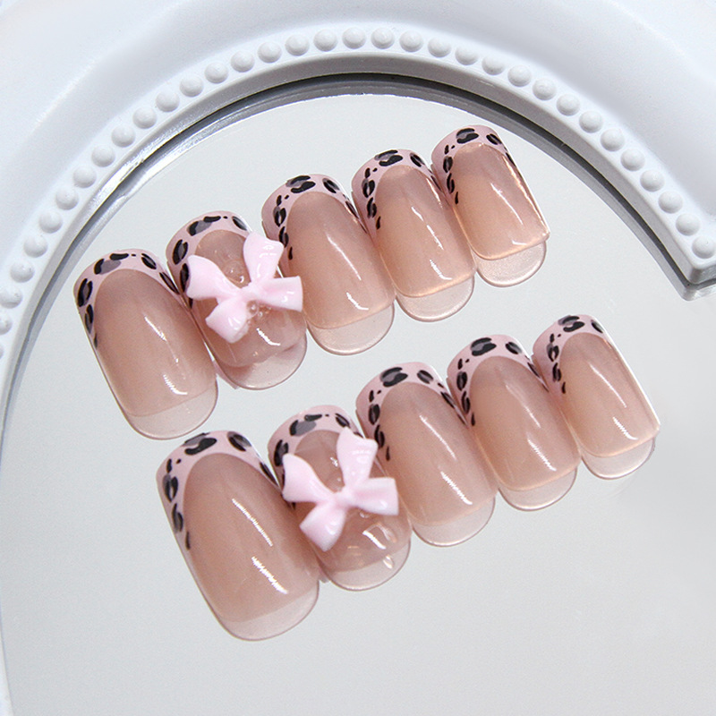 Pink Leopard Print French Tip  - Sanding Stick Set ulasan dan harga