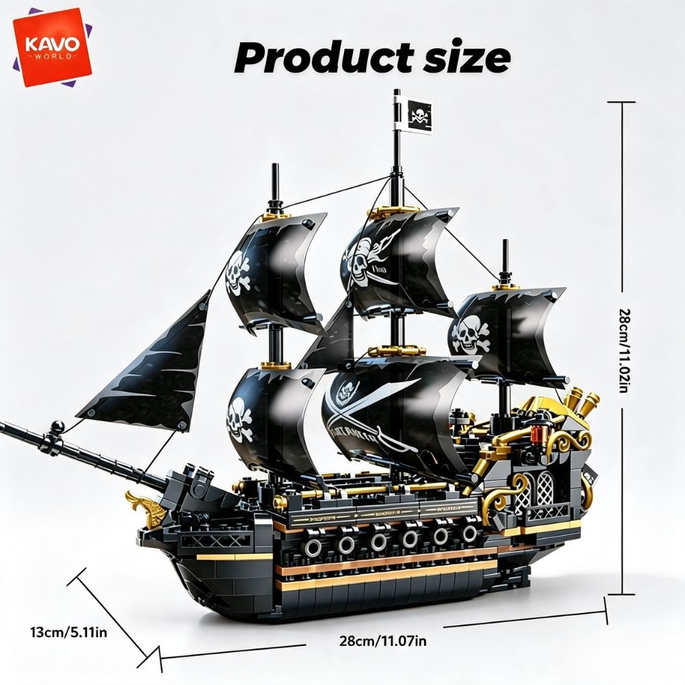 KAVOWORLD 801pcs Black Sail Pi - Model Kit Lucario ulasan dan harga