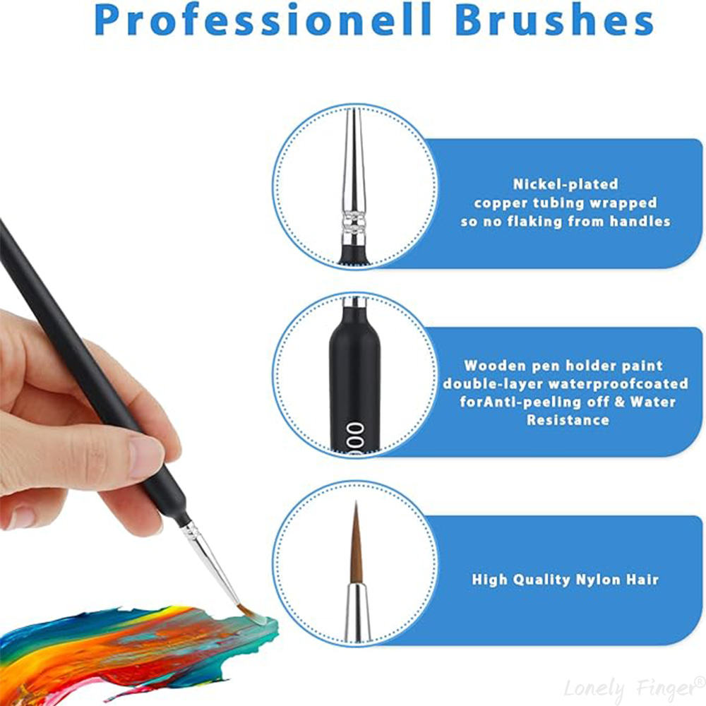 5/11Pcs Paint Brushes Set, Art - Model Kit Acrylic Paint ulasan dan harga