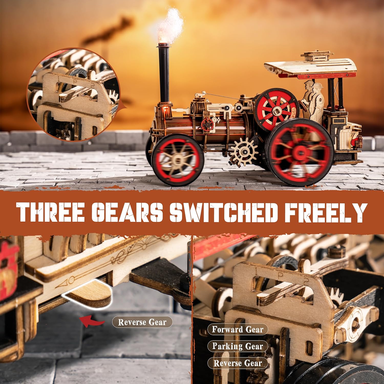 Robotime Rokr Car Model Buildi - Model Kit Locomotive ulasan dan harga