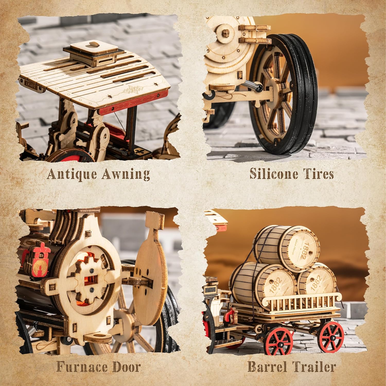 Robotime Rokr Car Model Buildi - Model Kit Locomotive ulasan dan harga