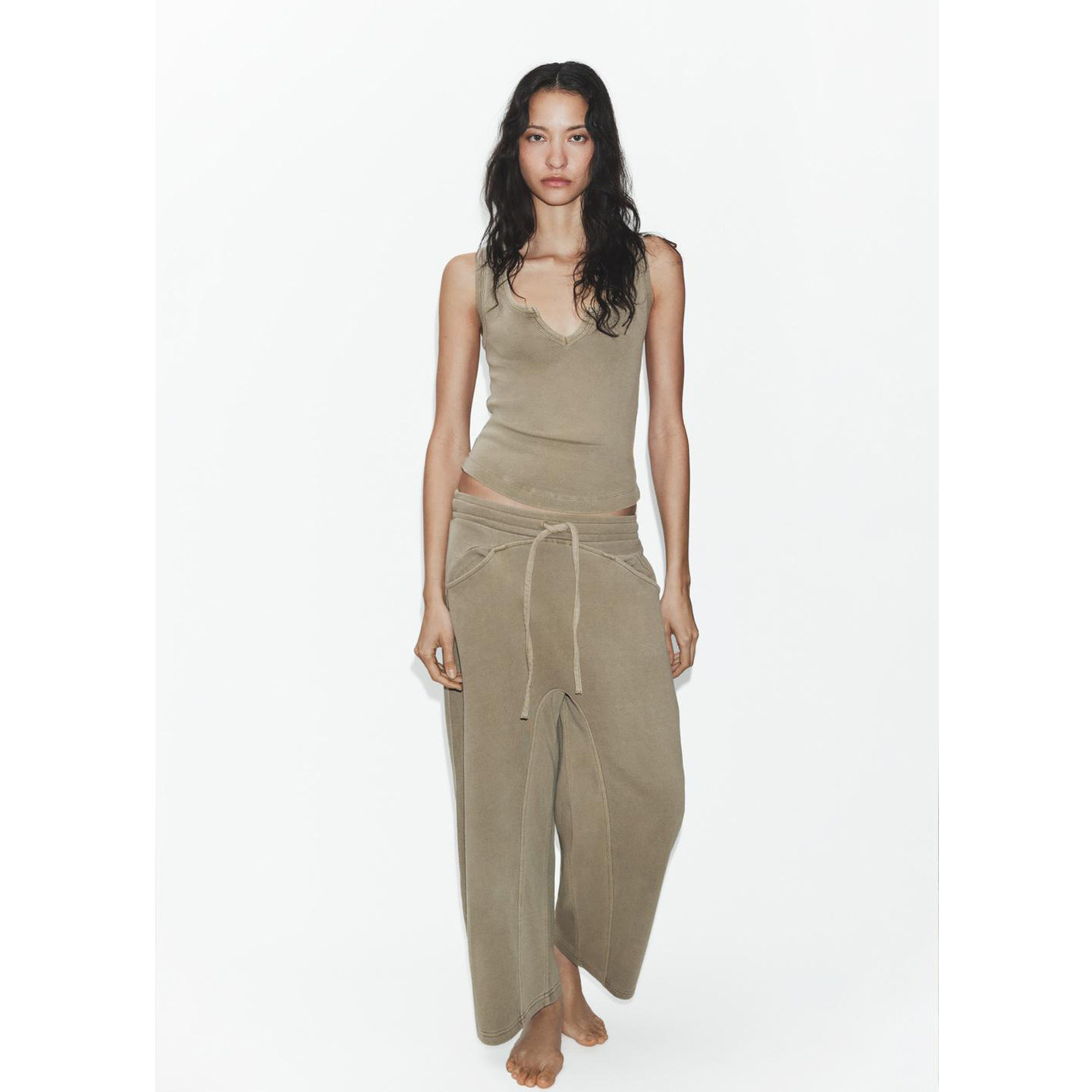 Washed Effect round Neck Sleev - Wash Effect Set ulasan dan harga