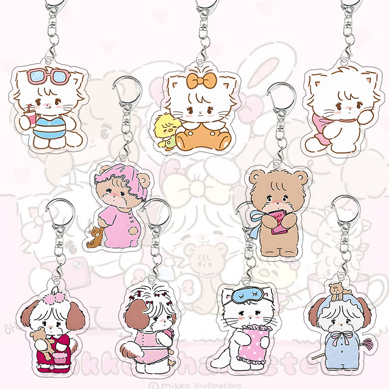 Mikko Kawaii Acrylic Keychain  - Model Kit Girls ulasan dan harga