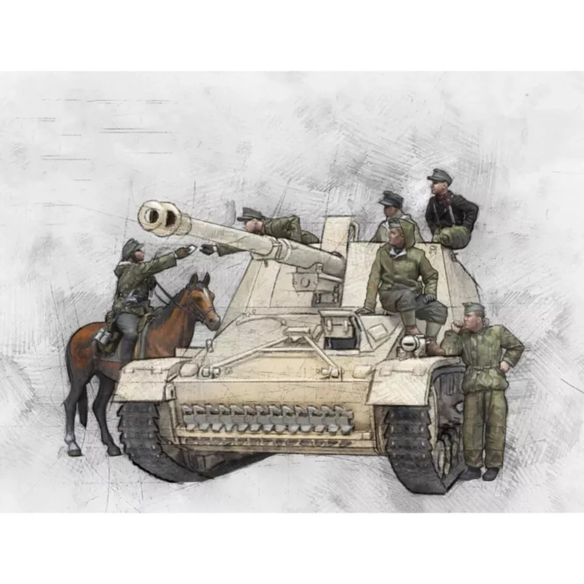 1/35 resin soldier model GK mi - Model Kit Horse ulasan dan harga